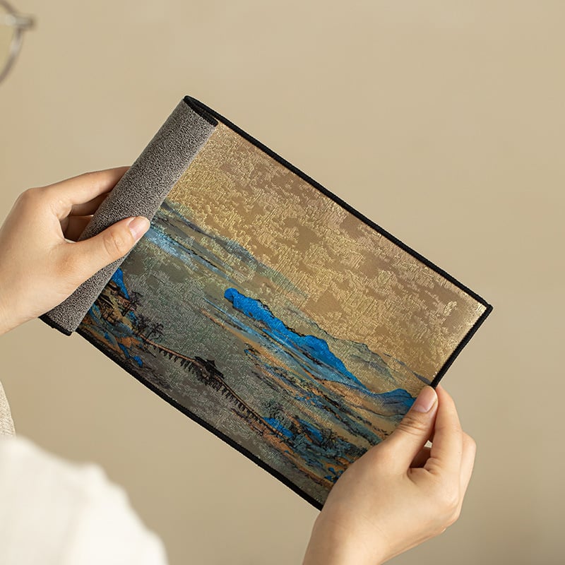 Πετσέτα τσαγιού με λογότυπο, vintage στυλ, 260 γρ, σετ 100 τεμαχίων, ύφασμα Trace of Ceramics, Summer 2024