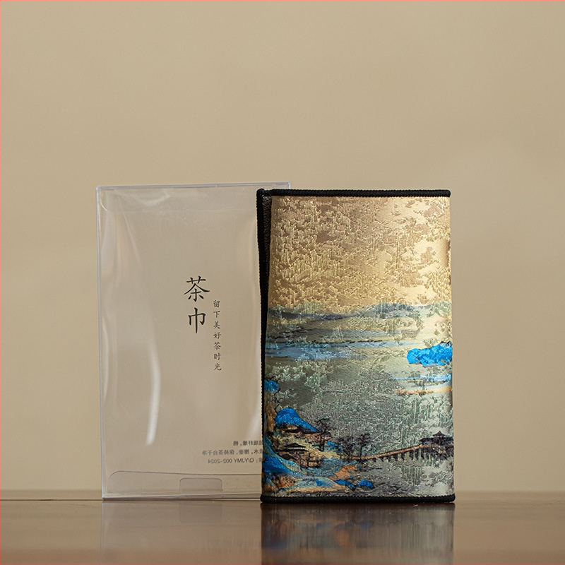 Πετσέτα τσαγιού με λογότυπο, vintage στυλ, 260 γρ, σετ 100 τεμαχίων, ύφασμα Trace of Ceramics, Summer 2024