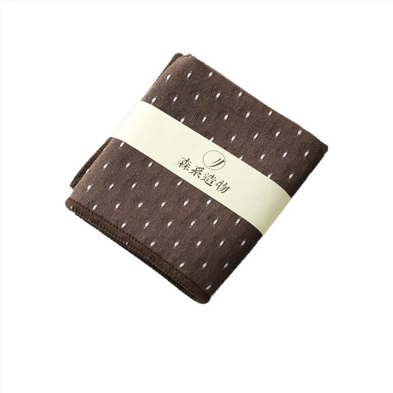 Ιαπωνικού στυλ πετσέτα για τσάι από βαμβάκι-λίνες, απορροφητική, κεντημένη πετσέτα για την τσαγιέρα, αξεσουάρ σετ τσαγιού