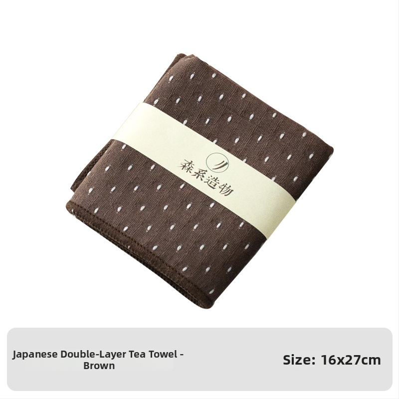 Ιαπωνικού στυλ πετσέτα για τσάι από βαμβάκι-λίνες, απορροφητική, κεντημένη πετσέτα για την τσαγιέρα, αξεσουάρ σετ τσαγιού