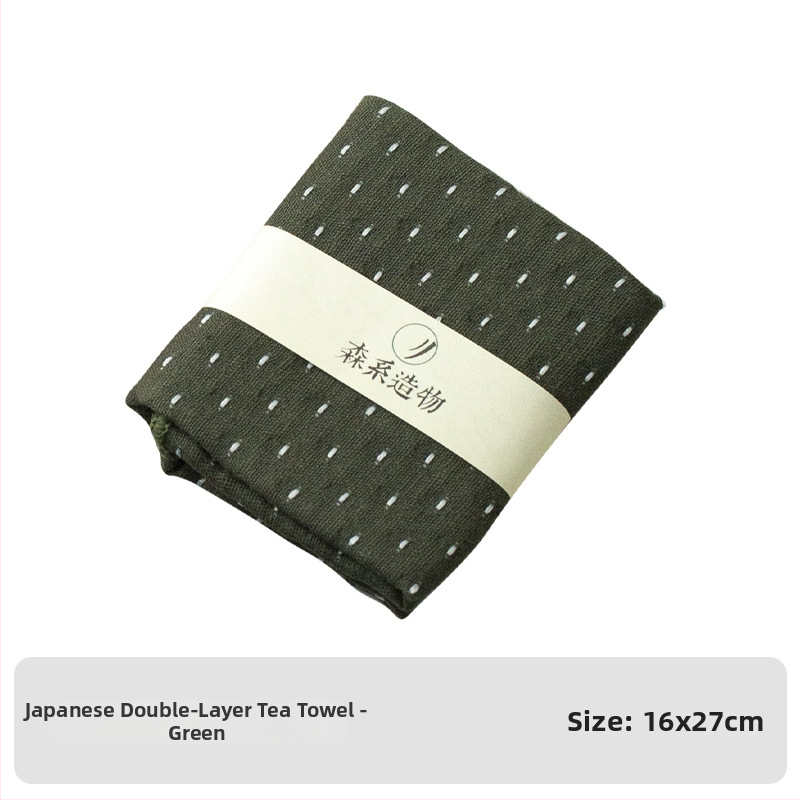 Ιαπωνικού στυλ πετσέτα για τσάι από βαμβάκι-λίνες, απορροφητική, κεντημένη πετσέτα για την τσαγιέρα, αξεσουάρ σετ τσαγιού