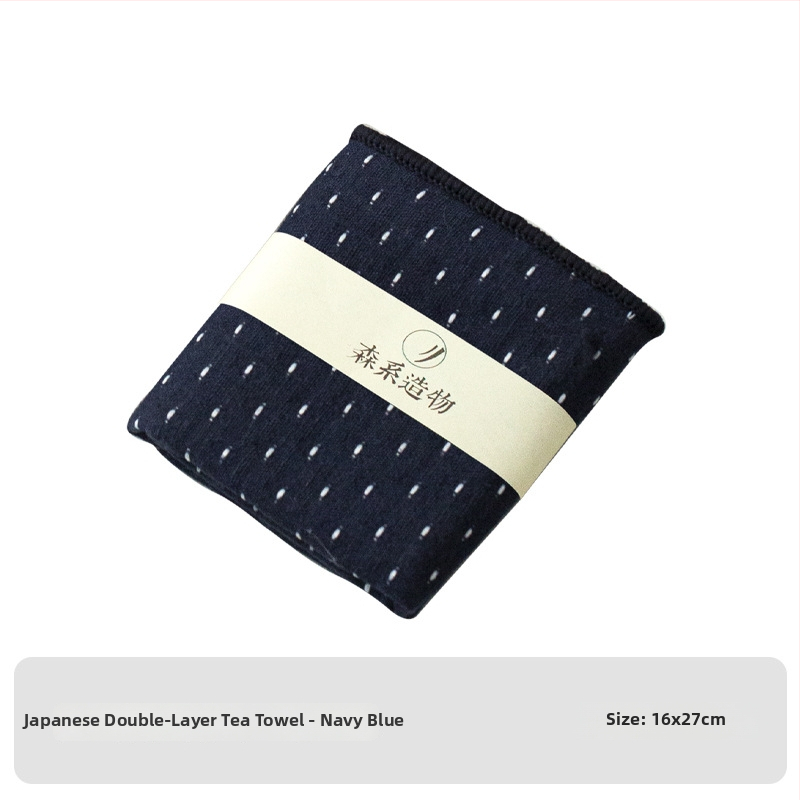 Ιαπωνικού στυλ πετσέτα για τσάι από βαμβάκι-λίνες, απορροφητική, κεντημένη πετσέτα για την τσαγιέρα, αξεσουάρ σετ τσαγιού