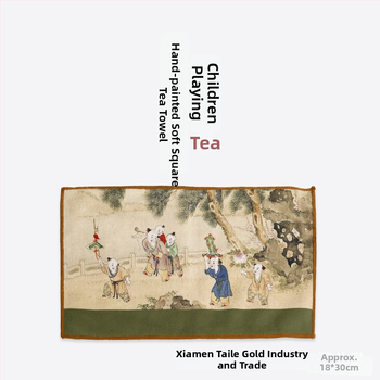 Tailong Gold mikrokiud teekäterätt logotüübi trükiga, kohandatav