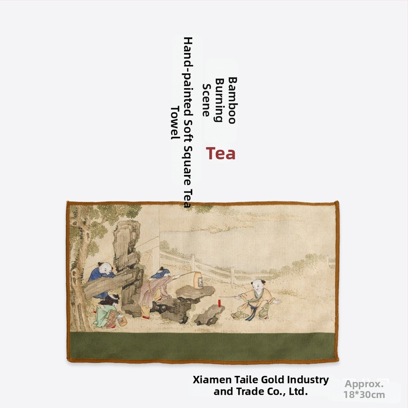 Tailong Gold mikrokiud teekäterätt logotüübi trükiga, kohandatav