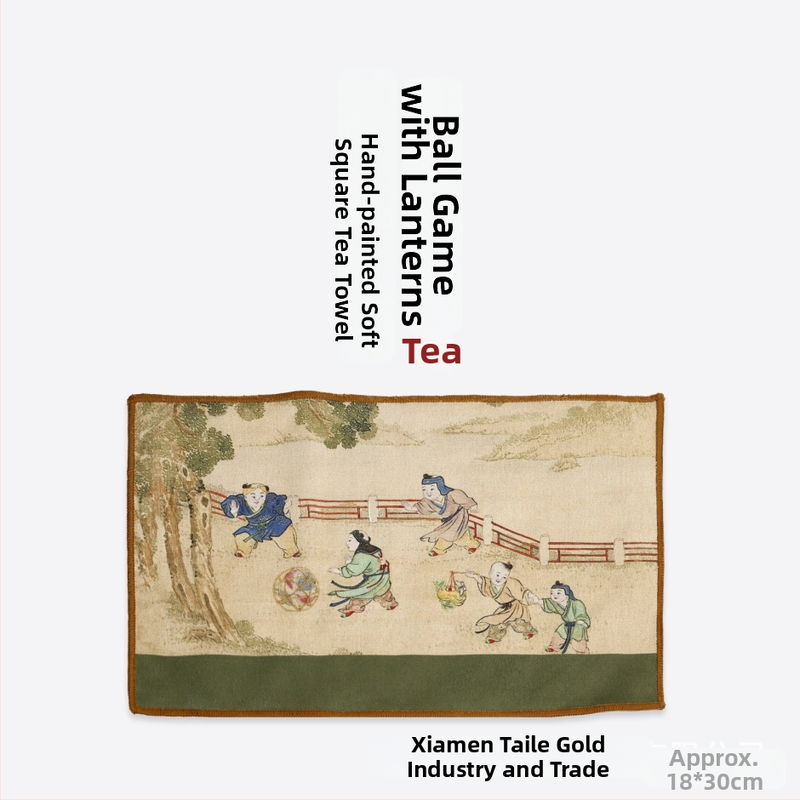 Tailong Gold mikrokiud teekäterätt logotüübi trükiga, kohandatav