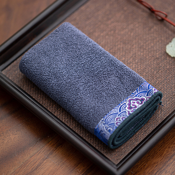 Πετσέτα τσαγιού από βαμβάκι και λινό, παχιά απορροφητική, κεντημένη, 200 g, σετ 30