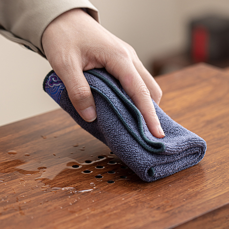 Πετσέτα τσαγιού από βαμβάκι και λινό, παχιά απορροφητική, κεντημένη, 200 g, σετ 30