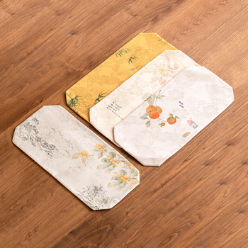 Διπλής όψης τραπεζομάντηλο για τσάι από Fragrant Cloud Silk ύφασμα, Νέο κινεζικό στυλ, Yogehome, βάρος 150 g