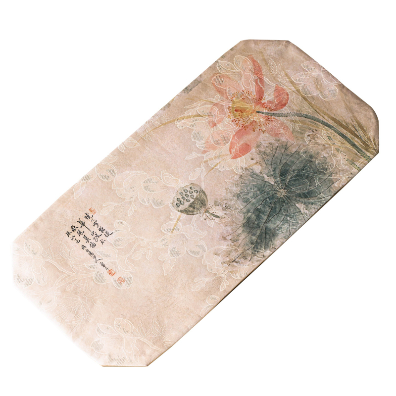 Διπλής όψης τραπεζομάντηλο για τσάι από Fragrant Cloud Silk ύφασμα, Νέο κινεζικό στυλ, Yogehome, βάρος 150 g