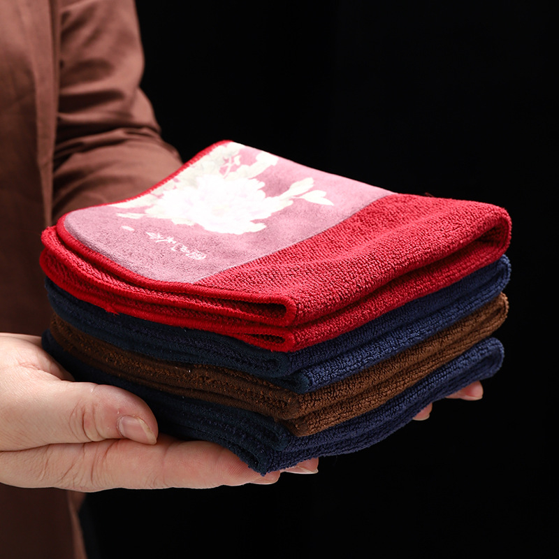 Αξεσουάρ τελετής τσαγιού από ύφασμα – Προέλευση Ντεχουά, εκτυπωμένο λογότυπο, Πρώτης Τάξης ποιότητα, δυνατότητα ιδιωτικής ετικέτας