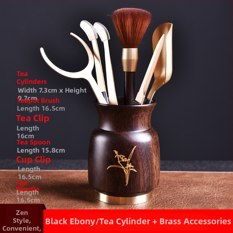 Ebony set čajne ceremonije s pladnjem i priborom (Težina 0,86)