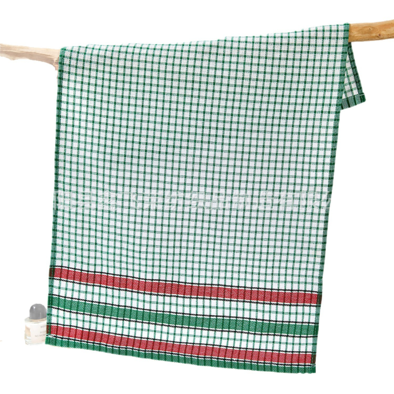Kuhinjska krpa s jacquard uzorkom od mješovitih vlakana, karirani uzorak tkan od vlakana, 68 g
