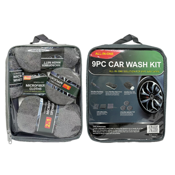 11 τεμάχια σετ καθαρισμού αυτοκινήτου με πανιά, μαντηλάκια, σφουγγάρια γυαλίσματος και βούρτσες κέντρων τροχών