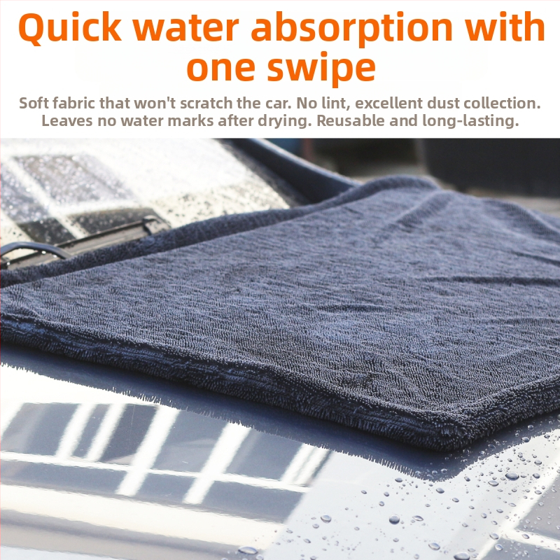 Μικροϊνική πετσέτα για το στέγνωμα αυτοκινήτου - υψηλή απορρόφηση νερού, χωρίς χνούδι, χωρίς λεκέδες, για τον καθαρισμό των εσωτερικών τζαμιών