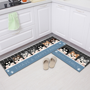 Kuhinjska podna prostirka, debeli kristalni velur, upija vodu i ulje, poliester, pravokutni oblik, moderni stil