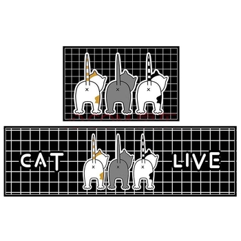 Kuhinjska podna prostirka, debeli kristalni velur, upija vodu i ulje, poliester, pravokutni oblik, moderni stil