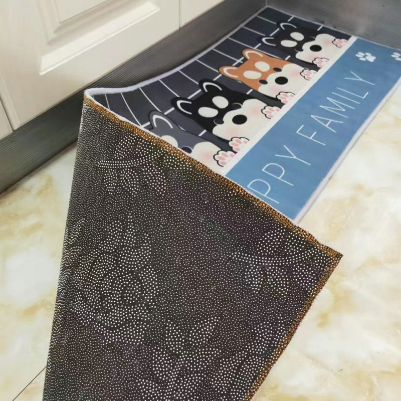 Kuhinjska podna prostirka, debeli kristalni velur, upija vodu i ulje, poliester, pravokutni oblik, moderni stil