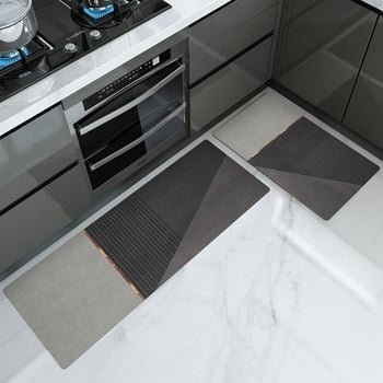 Kuhinjska prostirka od diatomske gline, pravokutna, digitalni tisak, uzorak pruge i blok boja, periva