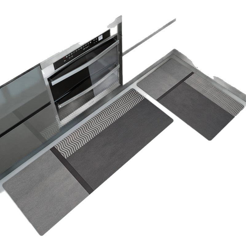 Kuhinjska prostirka od diatomske gline, pravokutna, digitalni tisak, uzorak pruge i blok boja, periva