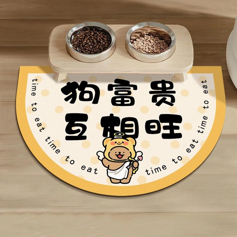 Podmetač za hranu kućnih ljubimaca za mačke i pse, oblik izvanzemaljca, crtić uzorak, diatomitna glina, ručno pranje, prilagodljivo