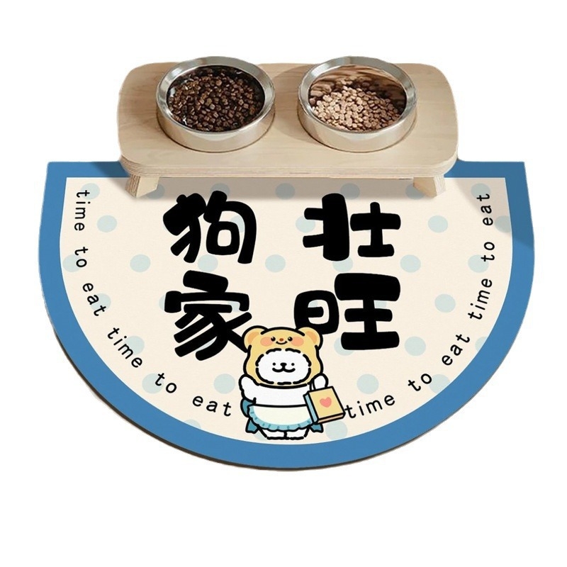 Podmetač za hranu kućnih ljubimaca za mačke i pse, oblik izvanzemaljca, crtić uzorak, diatomitna glina, ručno pranje, prilagodljivo