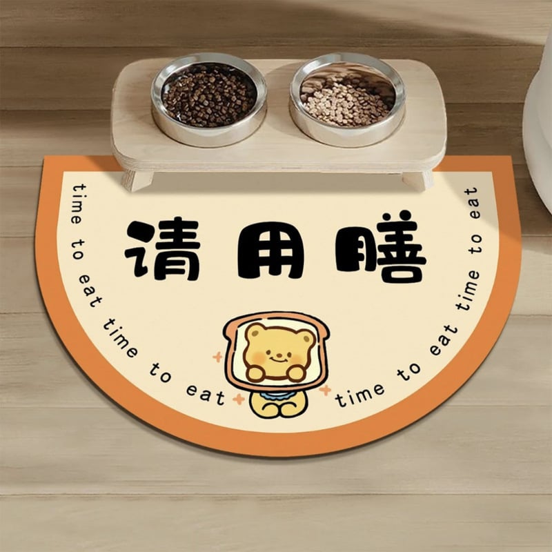 Podmetač za hranu kućnih ljubimaca za mačke i pse, oblik izvanzemaljca, crtić uzorak, diatomitna glina, ručno pranje, prilagodljivo