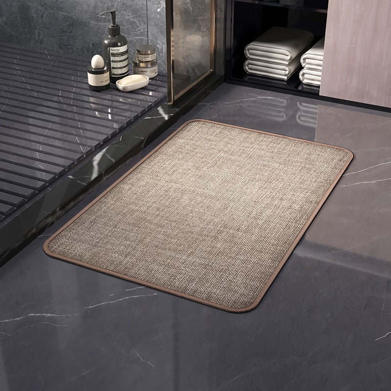Podna prostirka za kuhinju i kupaonicu, imitacija lana, tisak, kvadratni oblik, jednobojni ili crtani uzorak, čišćenje usisavačem, pogodno za kuhinju, ulaz i balkon