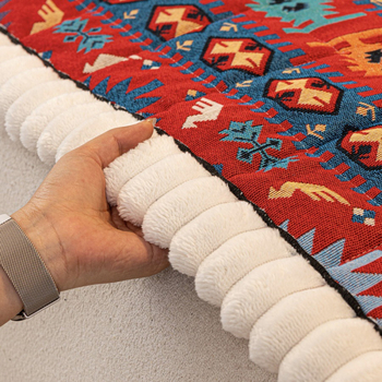 Jastuk za kauč Chenille, boemski stil, s otisnutim uzorkom, pogodan za modularni kauč, prilagodljiv šiveni jastuk