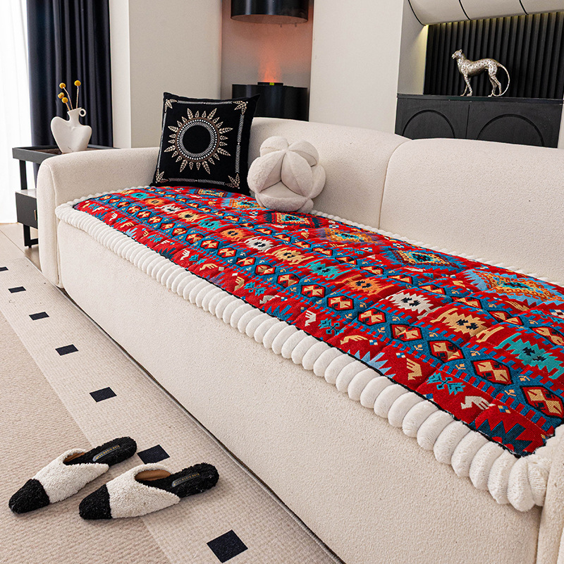 Jastuk za kauč Chenille, boemski stil, s otisnutim uzorkom, pogodan za modularni kauč, prilagodljiv šiveni jastuk