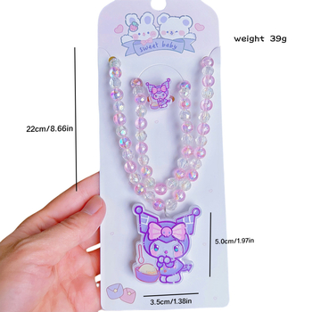 Κολιέ Kuromi Φωτεινό στο Σκοτάδι - Χειροποίητο, Ακρυλικό Κρεμαστό, Καρτούν Χαρακτήρας, Για Παιδιά