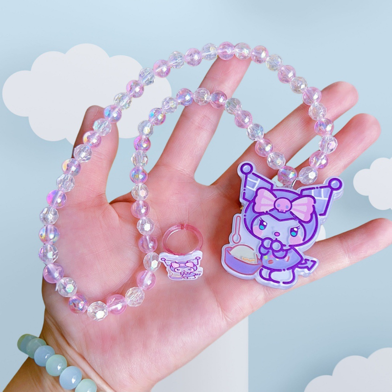 Κολιέ Kuromi Φωτεινό στο Σκοτάδι - Χειροποίητο, Ακρυλικό Κρεμαστό, Καρτούν Χαρακτήρας, Για Παιδιά