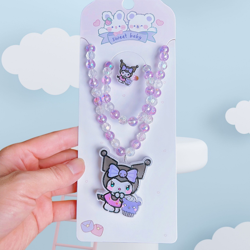 Κολιέ Kuromi Φωτεινό στο Σκοτάδι - Χειροποίητο, Ακρυλικό Κρεμαστό, Καρτούν Χαρακτήρας, Για Παιδιά