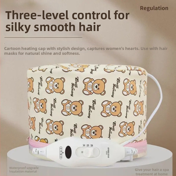 Majapidamiseks mõeldud elektriline soojendav juuksemüts spa soojendusega, juuksemaski hooldus, kuivatamine, eemaldatav ja pestav