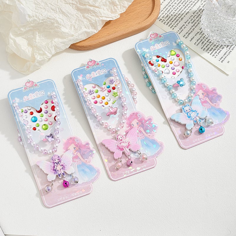 Παιδικό κολιέ σε στυλ πριγκίπισσας με κρεμαστό χαρακτήρα κινουμένων σχεδίων (Χειροποίητο; Ακρυλικό κρεμαστό; Αλυσίδα για παιδιά; Σειρά κινουμένων σχεδίων)