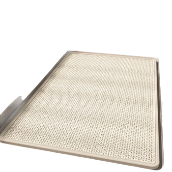 Laneni tkanina podmetač za ulaz i kupaonu, kvadratnog oblika, jedne boje, periva, prilagodljiva