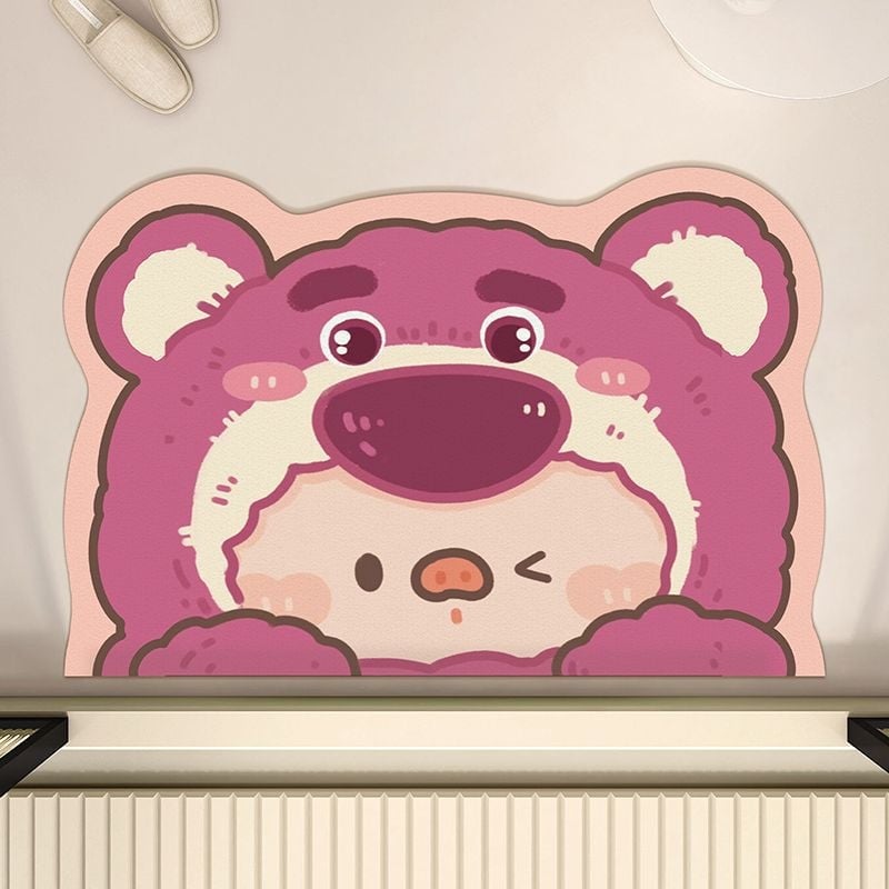 Karikaturalni kupaonski tepih, od diatomita, profilirani oblik, tiskarska tehnika, ručno pranje