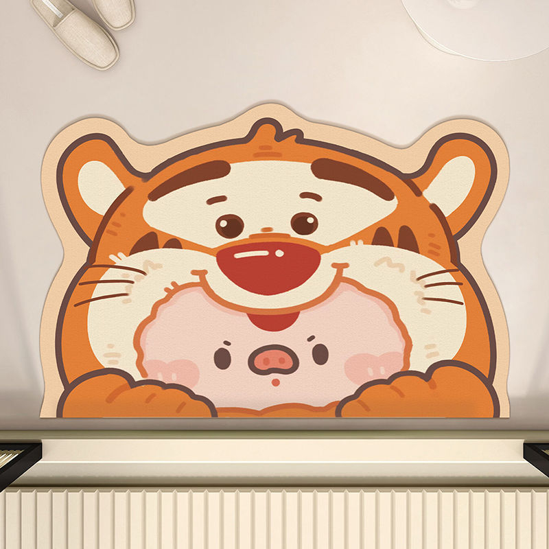 Karikaturalni kupaonski tepih, od diatomita, profilirani oblik, tiskarska tehnika, ručno pranje