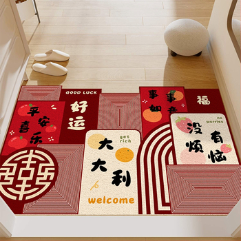 Sissepääsu matt karikatuuristiilis; Materjal: siid; Trükk: trükk; Ruum: sissepääs; Stiil: karikatuur