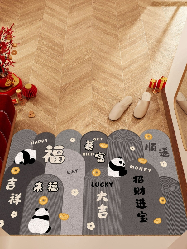 Sissepääsu matt karikatuuristiilis; Materjal: siid; Trükk: trükk; Ruum: sissepääs; Stiil: karikatuur