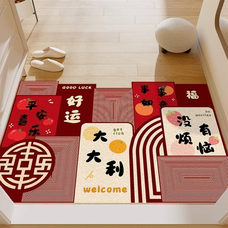 Sissepääsu matt karikatuuristiilis; Materjal: siid; Trükk: trükk; Ruum: sissepääs; Stiil: karikatuur