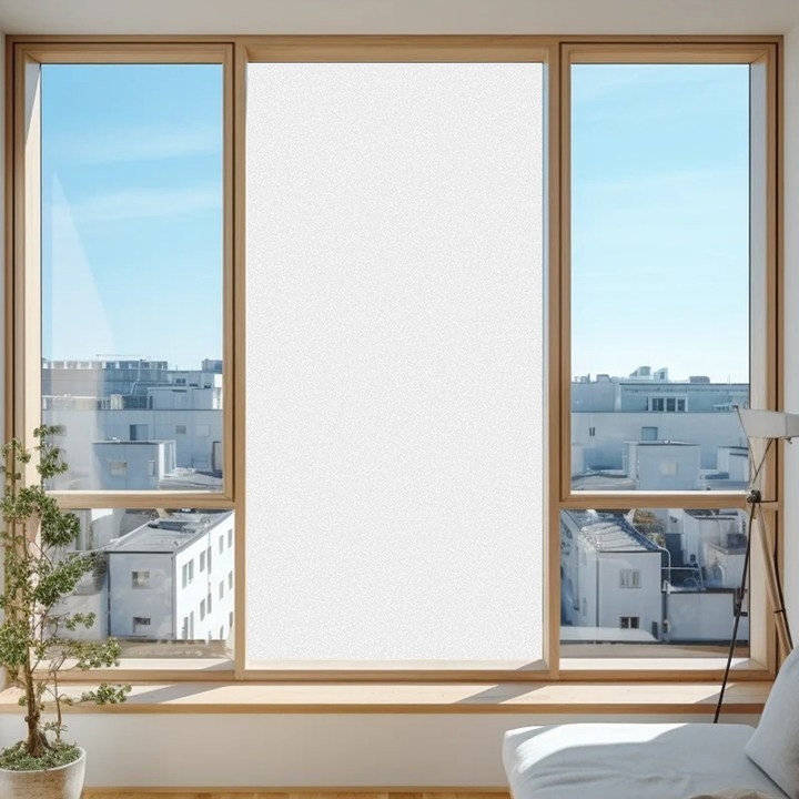 Shuotian PVC prozirna folija za prozor s elektrostatikim ljepilom – zadebljana, moderni minimalistički stil, jednobojni uzorak, pogodna za kupaonu i dnevni boravak