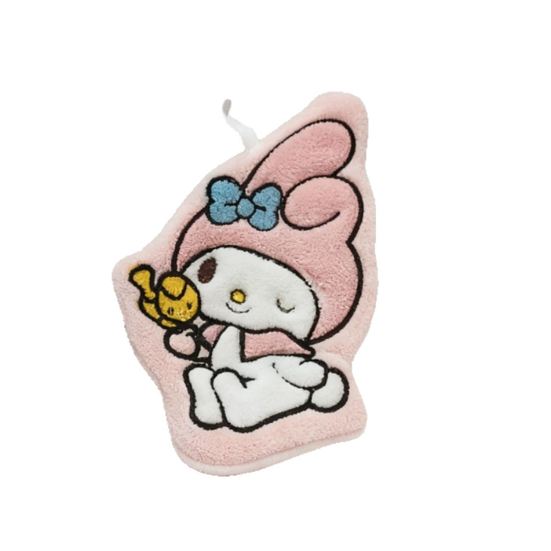 Käterätik korallveluurist, imav, rippuva disainiga, laste multikasug motiiv; materjal: korallveluur polüester; lõngad: 150d; kaal: 30–50 g; töötlemine: tikandid, kontuur; kohandatav