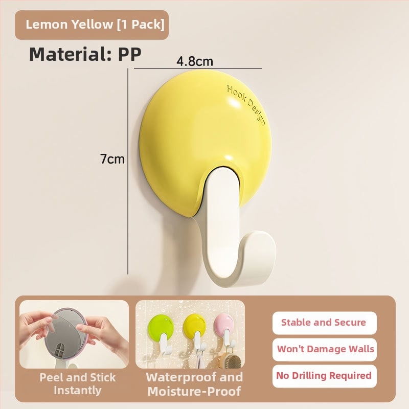 Good seven αυτοκόλλητος γάντζος, PP υλικό, μοντέρνος μινιμαλιστικός σχεδιασμός, ένας γάντζος, αντέχει έως 1 κιλό