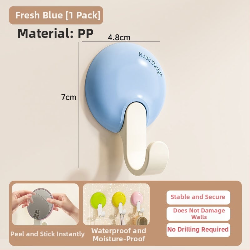 Good seven αυτοκόλλητος γάντζος, PP υλικό, μοντέρνος μινιμαλιστικός σχεδιασμός, ένας γάντζος, αντέχει έως 1 κιλό