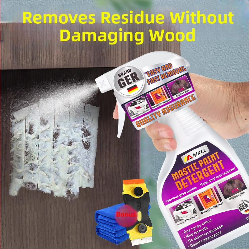 Puitlike kappide ja kodumööbli jaoks liimijääkide eemaldaja, universaalne mööbli ja põranda liimijääkide eemaldaja, sobib kahekülgsele teibile ja ukse liimijääkidele