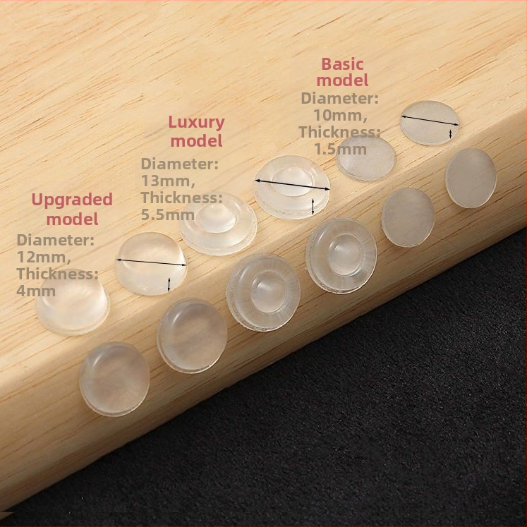 Spintelės durelių atsitrenkimo buferis su gumos granuliomis, lipnus, tylus amortizatorius, neslidus, 3M klijai