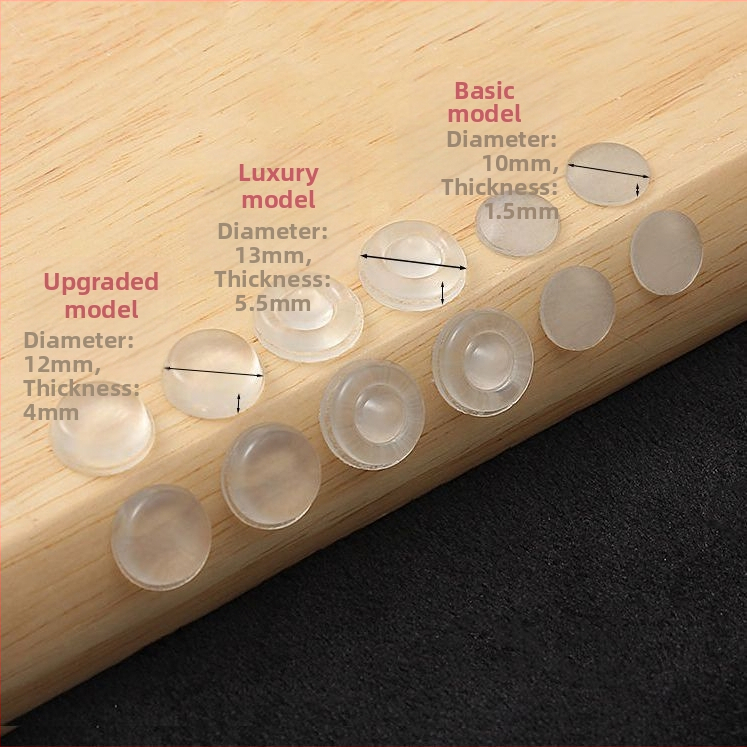 Spintelės durelių atsitrenkimo buferis su gumos granuliomis, lipnus, tylus amortizatorius, neslidus, 3M klijai