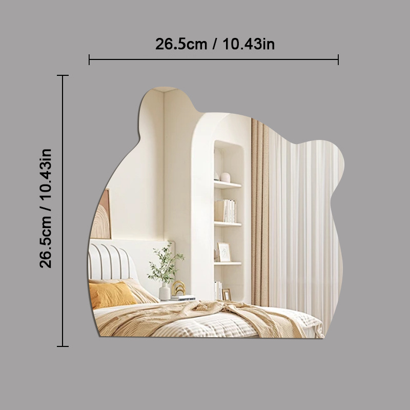 Pašlīmējošs PVC sienas spogulis, klasiskā stila, dekoratīvs vannas istabas spogulis, 1 gab.