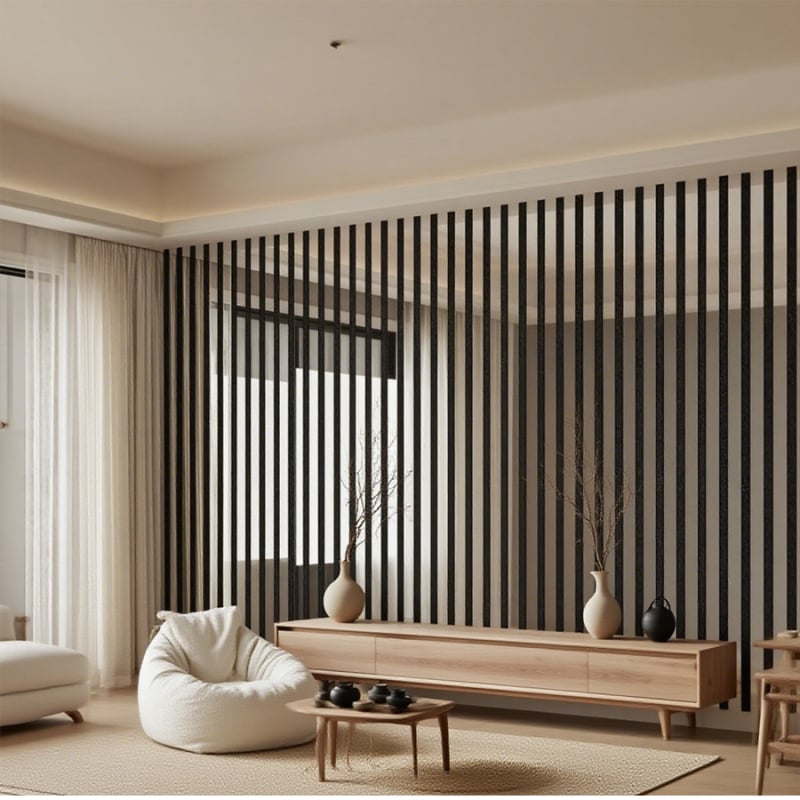 3D PVC falikép matrica, Novelvital márka, vízálló és nedvességálló, hangszigetelés, dekoratív dizájn, minta: egyszínű / geometrikus / absztrakt, 1 darab, modern minimalist stílus