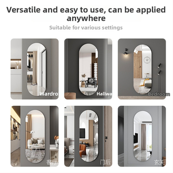 Akrilinis veidrodis, itališko stiliaus, sieninis, lipnus montavimas, be gręžimo, vonios kambario veidrodis